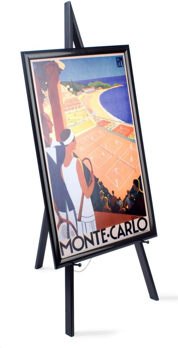 Displays2go Wooden Display Easel with HeightAdjustable Pegs 60 inches Tall  Black - Image 2