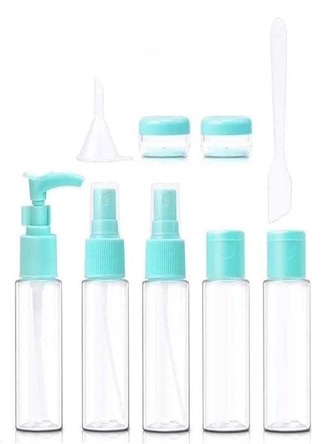 WENGTY 10 Piece Travel Bottle Kit - Portable Cosmetic Containers for Toiletries, Skincare, and Makeup | BPA-Free, Leak-Proof, and TSA-Approved - Perfect for Travel, Gym, or Everyday Use (Blue) - Image 1