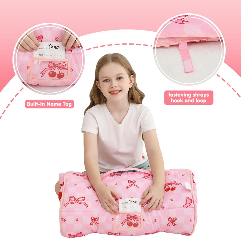 Viviland Toddler Kid Nap Mat for Preschool, Slumber Bag with Pillow and Blanket, Daycare Sleeping Bag Kindergarten Sleep Mat - Image 4
