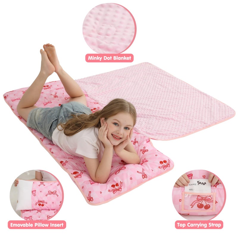 Viviland Toddler Kid Nap Mat for Preschool, Slumber Bag with Pillow and Blanket, Daycare Sleeping Bag Kindergarten Sleep Mat - Image 3