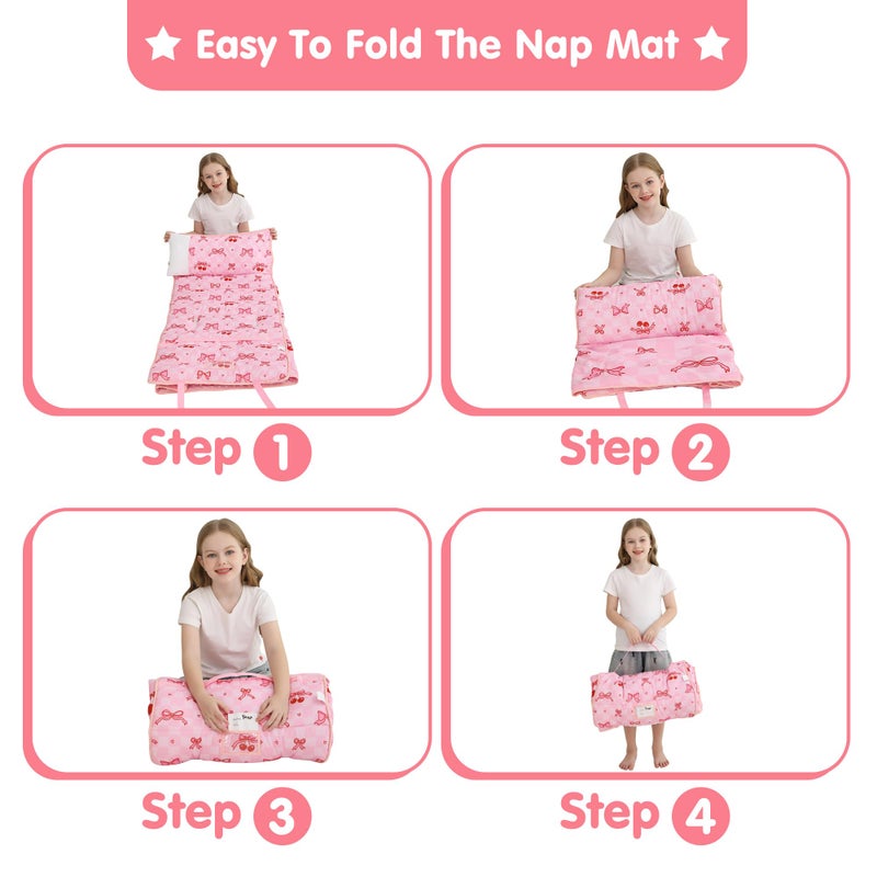 Viviland Toddler Kid Nap Mat for Preschool, Slumber Bag with Pillow and Blanket, Daycare Sleeping Bag Kindergarten Sleep Mat - Image 5