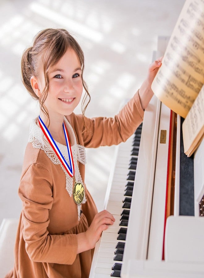 Aurelema 30pcs 2'' Gold Medals for Awards Winner Medals Bulk with Neck Ribbons Metal Trophy Award Prize Gift for Students Adults School Tournaments Competitions(Piano Recital) - Image 5