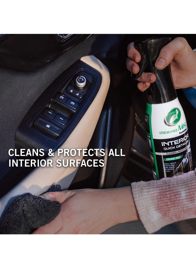 TurtleWax Car Interior Quick Detailer Cleaner And Protectant 591 ml - Ceramic Formula with Dirt-Repelling Technology, Suitable for Dashboard, Glass, and Plastic, Provides Long-Lasting Protection & Superior Shine  - Image 3
