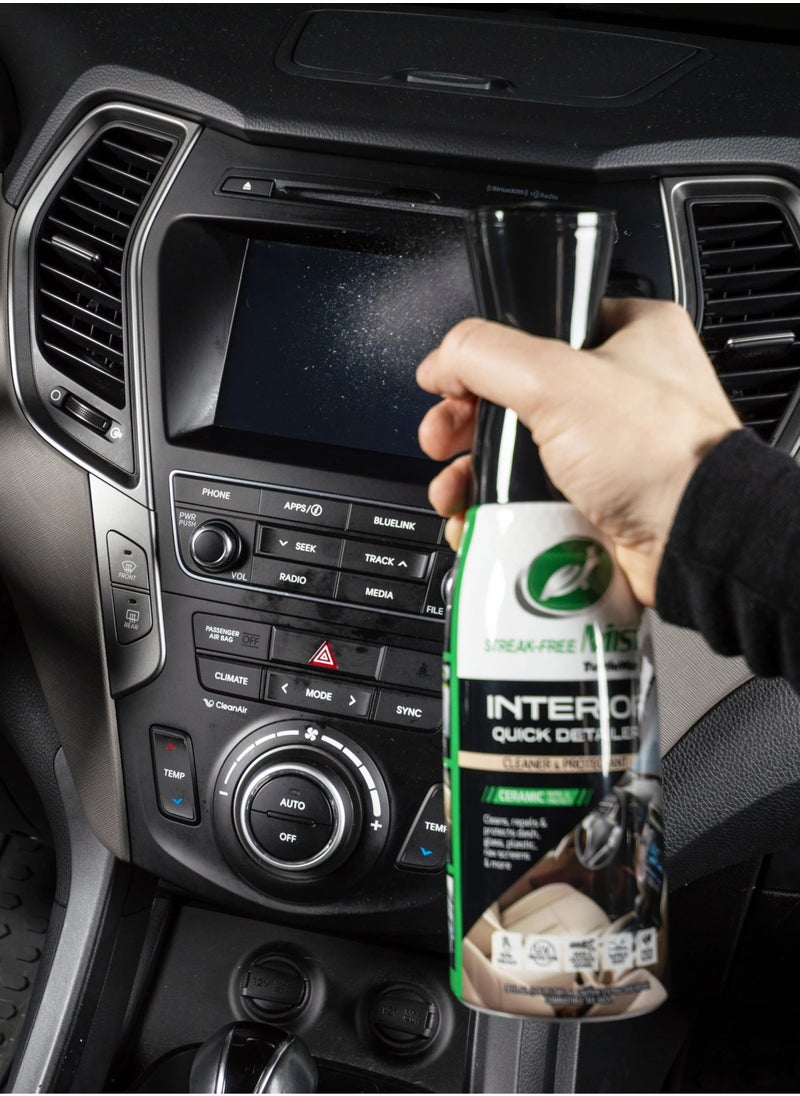 TurtleWax Car Interior Quick Detailer Cleaner And Protectant 591 ml - Ceramic Formula with Dirt-Repelling Technology, Suitable for Dashboard, Glass, and Plastic, Provides Long-Lasting Protection & Superior Shine  - Image 5