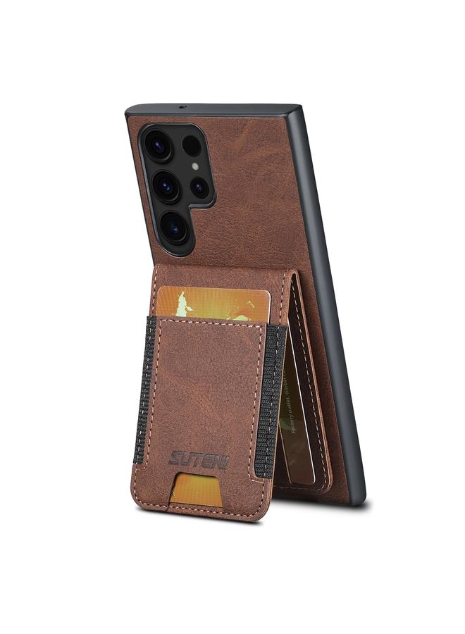 Suteni Case For Samsuny Galaxy S24 Ultrra 5G H03 Litchi Leather Card Bag Stand Back Phone Case - Image 3