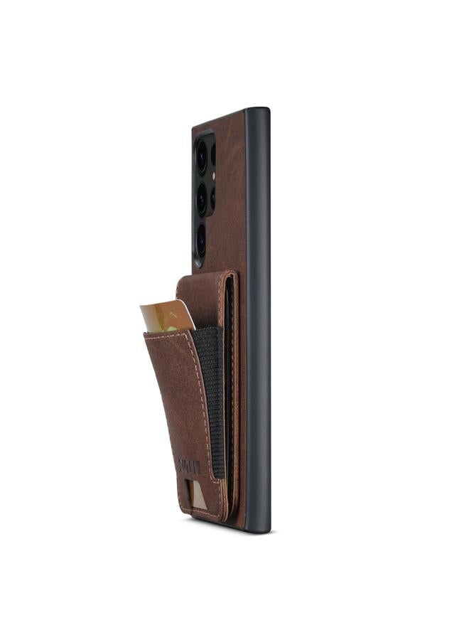 Suteni Case For Samsuny Galaxy S24 Ultrra 5G H03 Litchi Leather Card Bag Stand Back Phone Case - Image 4