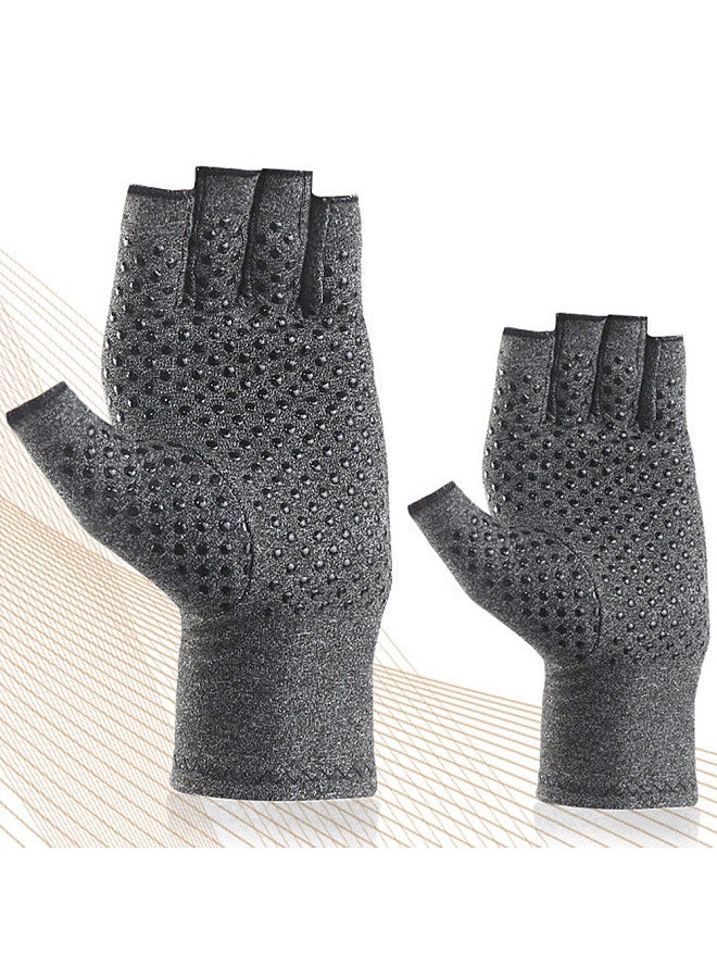 Anti-slip Fingerless Arthritis Gloves Carpal Tunnel Gloves for Computer Typing Pain Relief