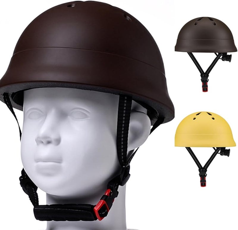 خوذة الأطفال باللون البني الداكن للدراجات والتزلج على العجلات ودراجة التوازن مع حماية قابلة للتعديل من الصدمات - Image 3