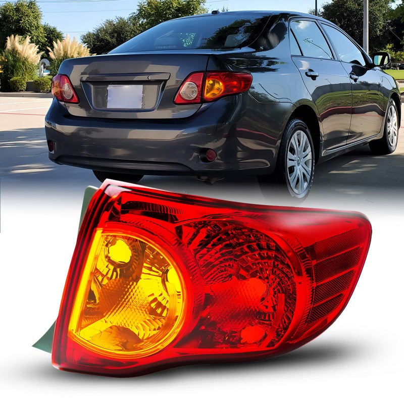 AUTOONE For Toyota Corolla Tail Lights Assembly Tail Lamp Assembly Fit for 20092010 Corolla Rear Factory OEM Passeger Side Without Bulbs