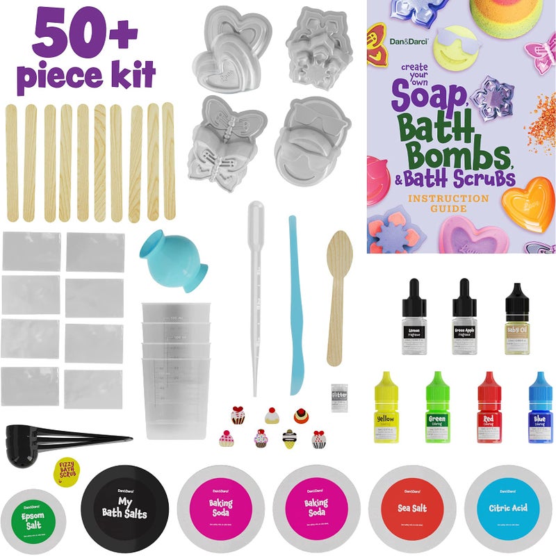 Dan&Darci Soap & Bath Bomb Making Kit for Kids, 3-in-1 Spa Science Kits, Christmas Craft Gifts for Girls & Boys Age 6-12 Year Old Girl Crafts: DIY Experiment Toys, Gift for Kid Ages - Image 2
