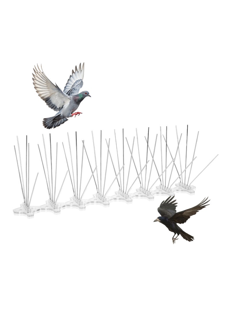 درافل مسامير دورافيل لطرد الطيور - مسامير طاردة للطيور بخمسة دبابيس، تأتي مجمعة، مع أغطية (عبوة من قطعة واحدة) - Image 1