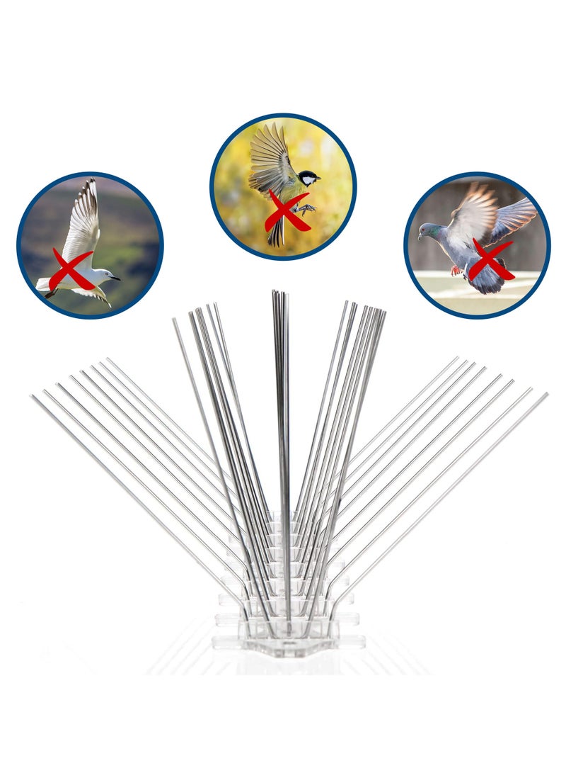 درافل مسامير دورافيل لطرد الطيور - مسامير طاردة للطيور بخمسة دبابيس، تأتي مجمعة، مع أغطية (عبوة من قطعة واحدة) - Image 4