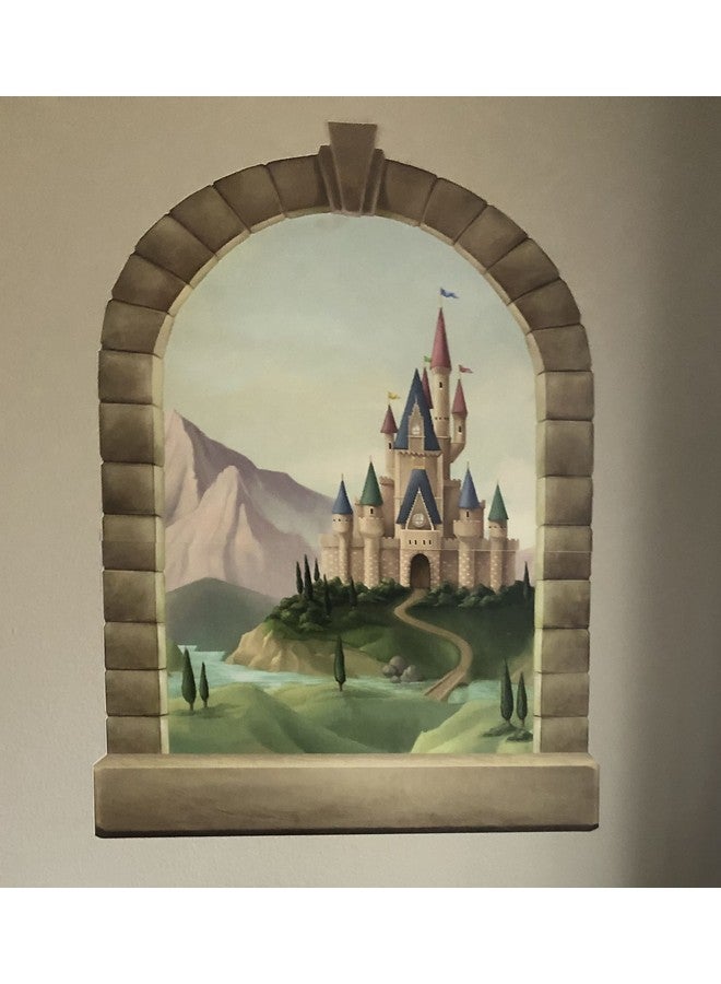 Create-A-Mural Romantic Fairy Tale Princess Castle Window Girl Room Decor Sticker Decorations For Kids Bedroom Small Mural Wall Decal Nursery Toddler Playroom Birthday Gift (14” X 22”) - Image 4