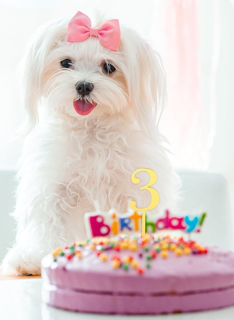 TPGP Pack of 10 Happy Birthday Cake Toppers Numbers Gold Cake Decoration Birthday Happy Birthday Cake Decoration Numbers Cake Topper Cake Decoration 0-9 Birthday Cake Decoration - made from acrylic - Image 5