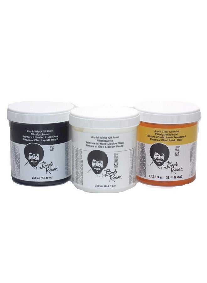 بوب_روز طقم طبقة أساسية سائلة 3 قطع 8 أونصة (سائل أبيض سائل أسود وسائل شفاف)