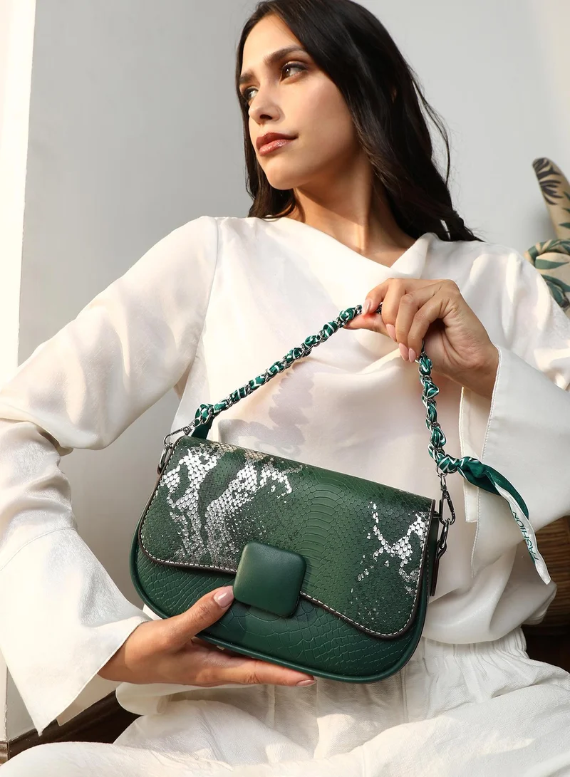 Haute Sauce Women's The Coilmark Curve Hand Bag - Jungle Green