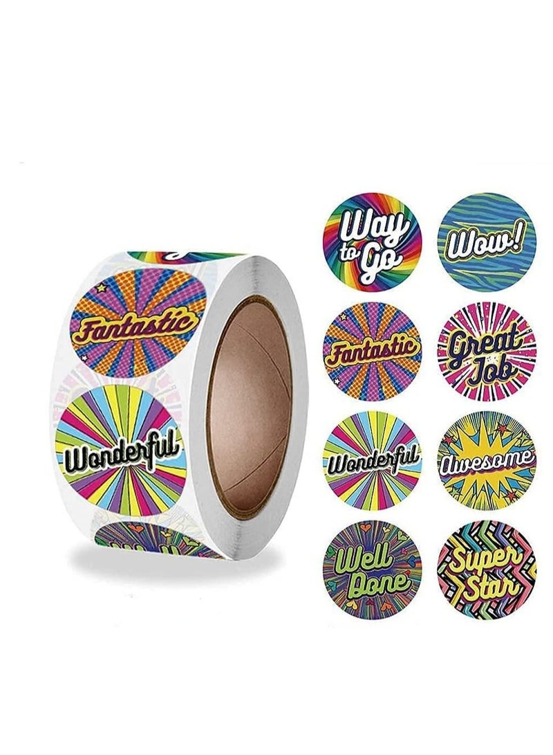 XiuWoo Kids Reward Stickers, 2 Rolls Teacher Potty Rewards Vintage Stickers Hand Account Decor Funny Encouragement Label Stationery Office Accessories - Image 3