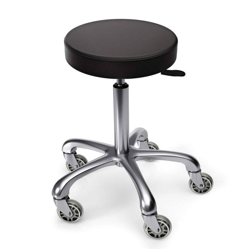 TASALON TASALON Adjustable Rolling Stool  Swivel Workbench Stool for Kitchen Salon Spa  More  Black 