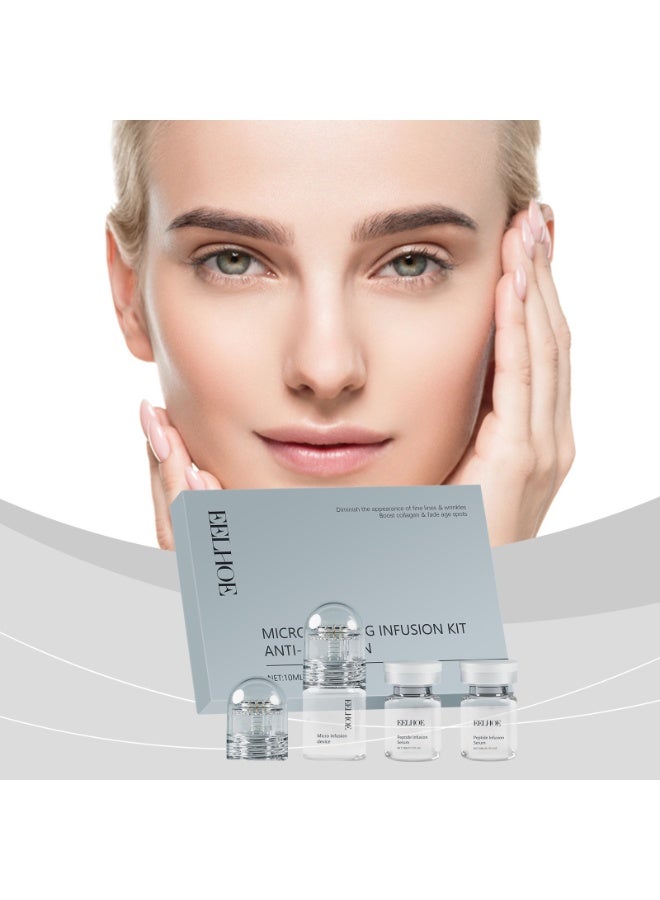 إيلهو التغذية الدقيقة للعناية بالبشرة، نظام التغذية الدقيقة للوجه، تغذية البشرة باستخدام الميكرونيدل، Essence مرطب للوجه، سيروم سلاسة البشرة لسيروم الوجه لجميع أنواع البشرة (5 مل * 2) - Image 5