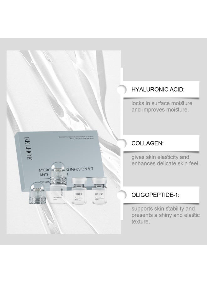 إيلهو التغذية الدقيقة للعناية بالبشرة، نظام التغذية الدقيقة للوجه، تغذية البشرة باستخدام الميكرونيدل، Essence مرطب للوجه، سيروم سلاسة البشرة لسيروم الوجه لجميع أنواع البشرة (5 مل * 2) - Image 4