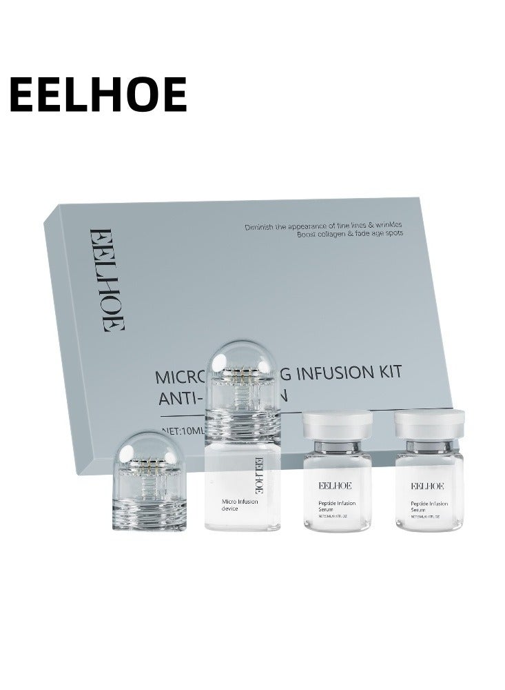 إيلهو التغذية الدقيقة للعناية بالبشرة، نظام التغذية الدقيقة للوجه، تغذية البشرة باستخدام الميكرونيدل، Essence مرطب للوجه، سيروم سلاسة البشرة لسيروم الوجه لجميع أنواع البشرة (5 مل * 2) - Image 1