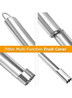 Oasisgalore 4-Piece Stainless Steel Corer and Pitter Set for Apples, Pears, Cherries, and Red Dates, Perfect for Home Kitchen Use  - Image 5
