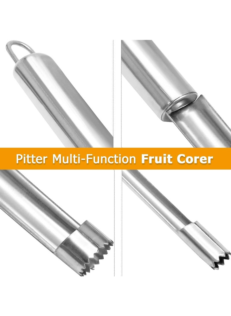 Oasisgalore 4-Piece Stainless Steel Corer and Pitter Set for Apples, Pears, Cherries, and Red Dates, Perfect for Home Kitchen Use  - Image 5