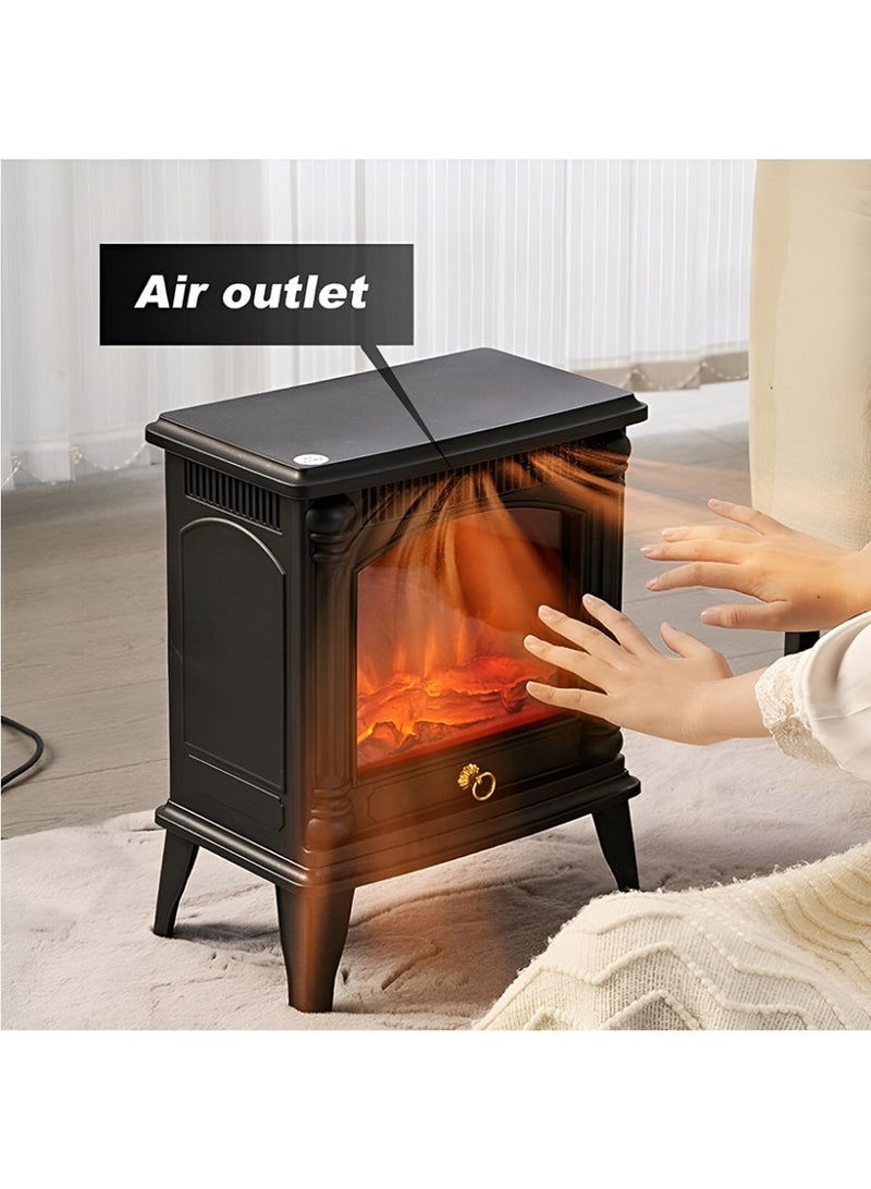 TOSCANA U 1800W Electric Decorative Fireplace with 2 Heat Levels and Realistic 3D Flame Effect, Electric Heater with Overheat Protection and Efficient Heat Distribution, Suitable for Homes and Offices - Image 5