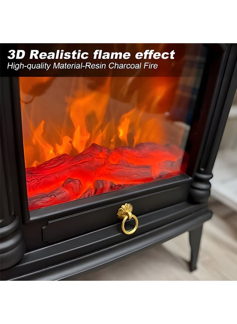 TOSCANA U 1800W Electric Decorative Fireplace with 2 Heat Levels and Realistic 3D Flame Effect, Electric Heater with Overheat Protection and Efficient Heat Distribution, Suitable for Homes and Offices - Image 4