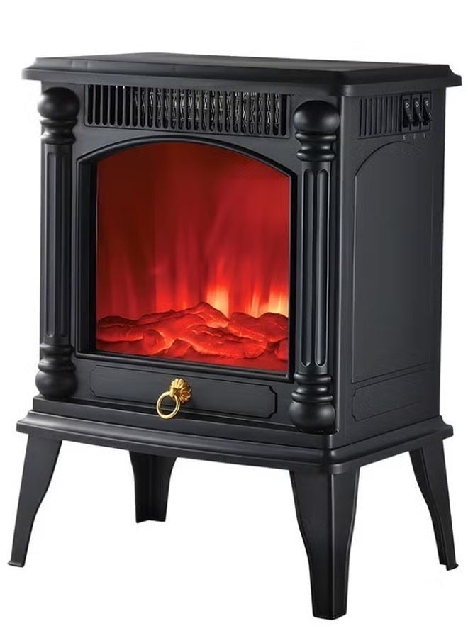 TOSCANA U 1800W Electric Decorative Fireplace with 2 Heat Levels and Realistic 3D Flame Effect, Electric Heater with Overheat Protection and Efficient Heat Distribution, Suitable for Homes and Offices - Image 1