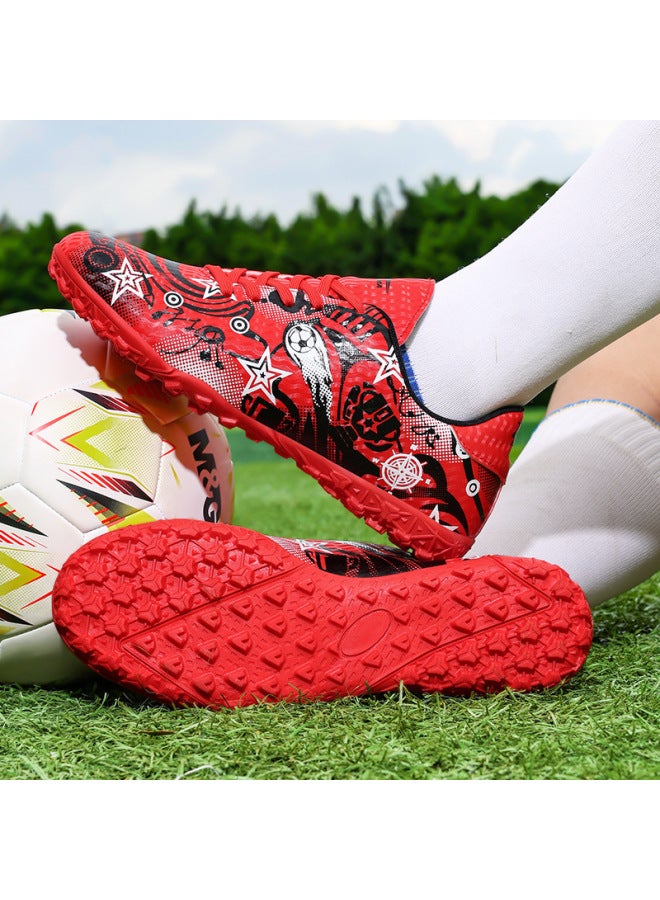 New Model Velcro Football Shoes For Men, Women, Children, Boys, Girls, Students, Multi-stud Training Shoes, Non-slip Long Spike Ag