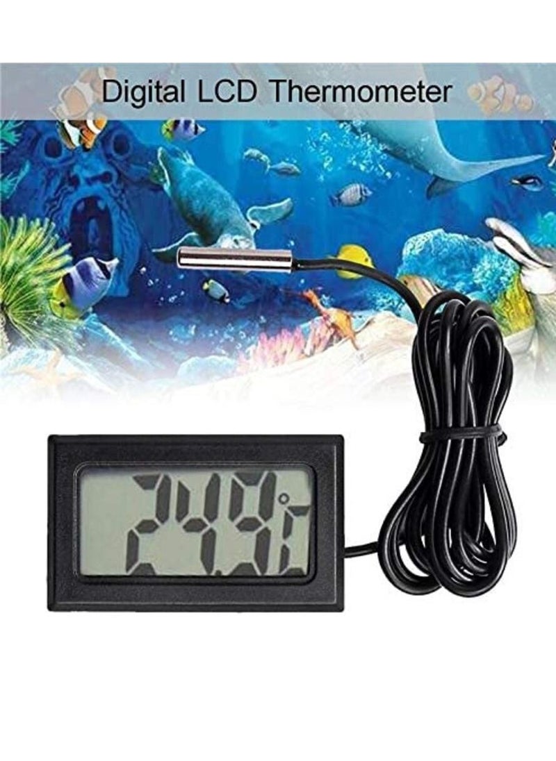 Ntech - Ntech  Mini Digital LCD Thermometer Hygrometer with Wire Humidity and Temperature Meter Indoor Black - Image 1
