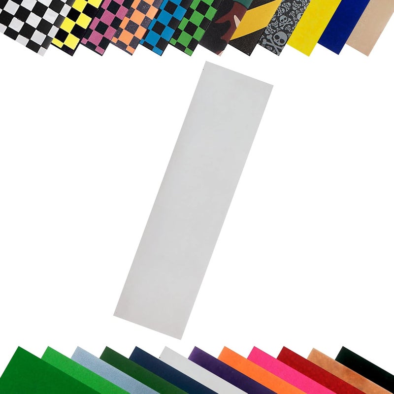 Turbo 9 x 33 Inch Skateboard Grip Tape Sheet White - Image 1