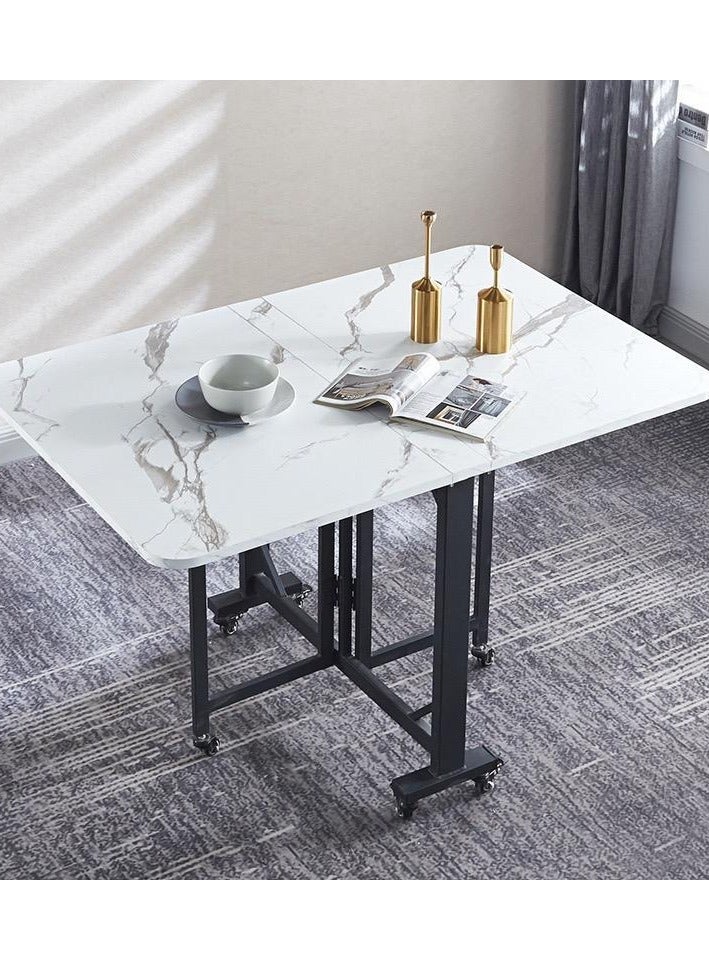 Generic Modern Creative Movable Pulley Dining Tables Nordic new luxury Wooden Folding Table Dining Room Furniture Home Storage Cabinet Dining Table  - Image 1
