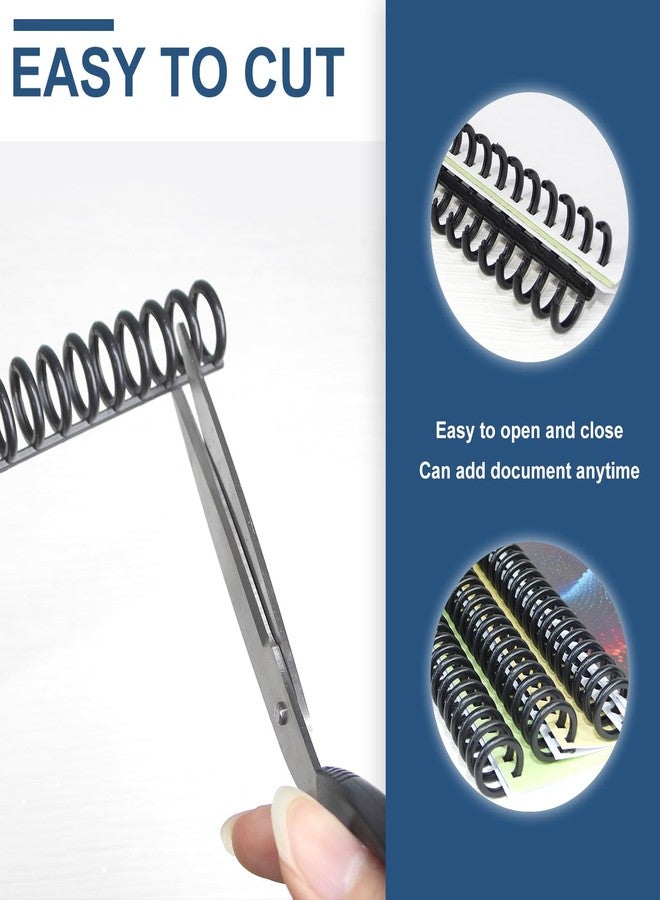 Rayson PROC1230BK Click Binding Spines, 3:1 Pitch, 1/2" Diameter, 90 Sheets Binding Capacity, Black, 30/Box - Image 3