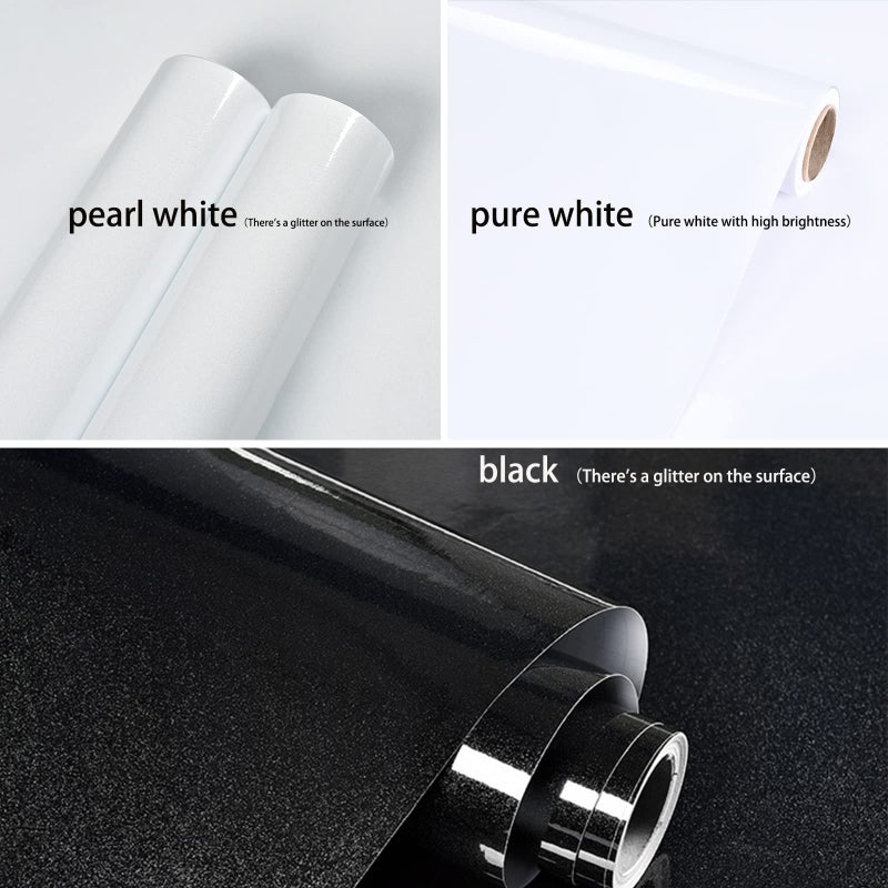 tiltil Shiny White Wallpaper Peel and Stick Wallpaper Glossy Self Adhesive Removable Wallpaper,15.8" X 118"Waterproof Countertop Paper White Contact Paper for Cabinet Countertop Furniture Kitchen Vinyl Film - Image 2