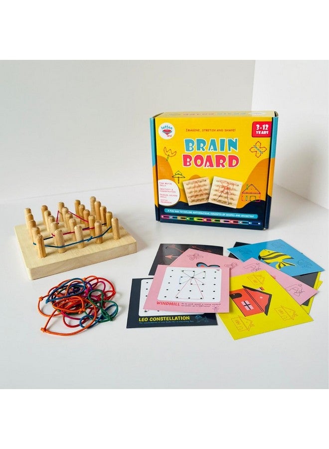 Lattooland Wooden Geoboard | for 3 Years and Above | STEM | Graphical Educational Toy | Montessori | Brain Teaser | Mathematical Manipulative Material | Birthday Gift for Kids - Image 5
