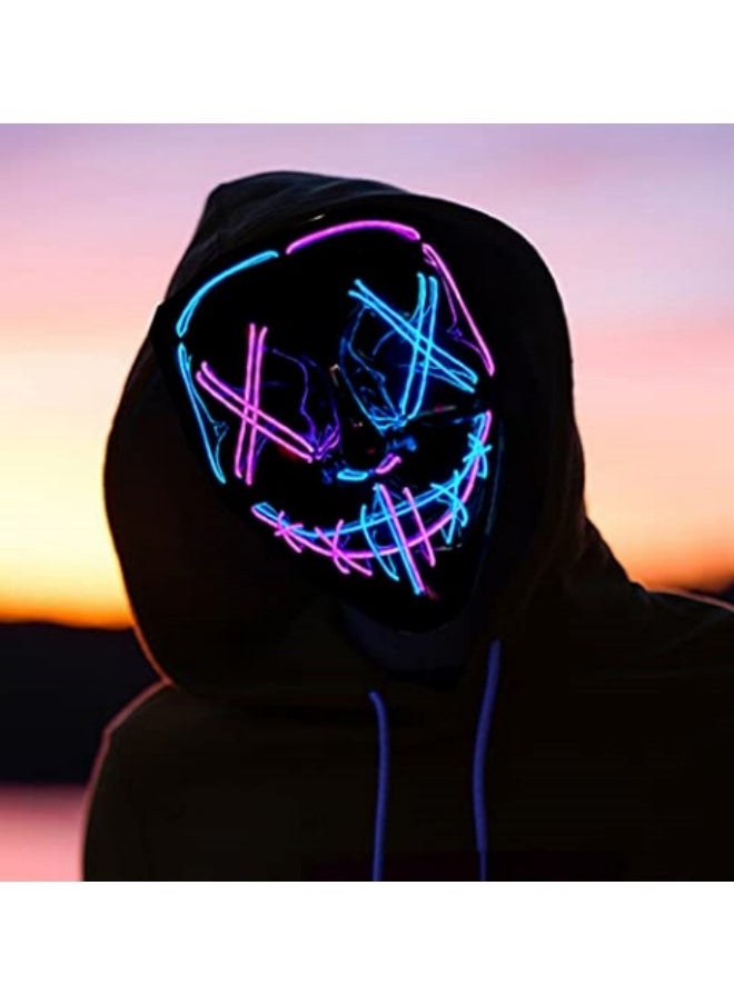 Generic - Purge Mask LED Light up Mask Cosplay LED Costume Mask - Image 1