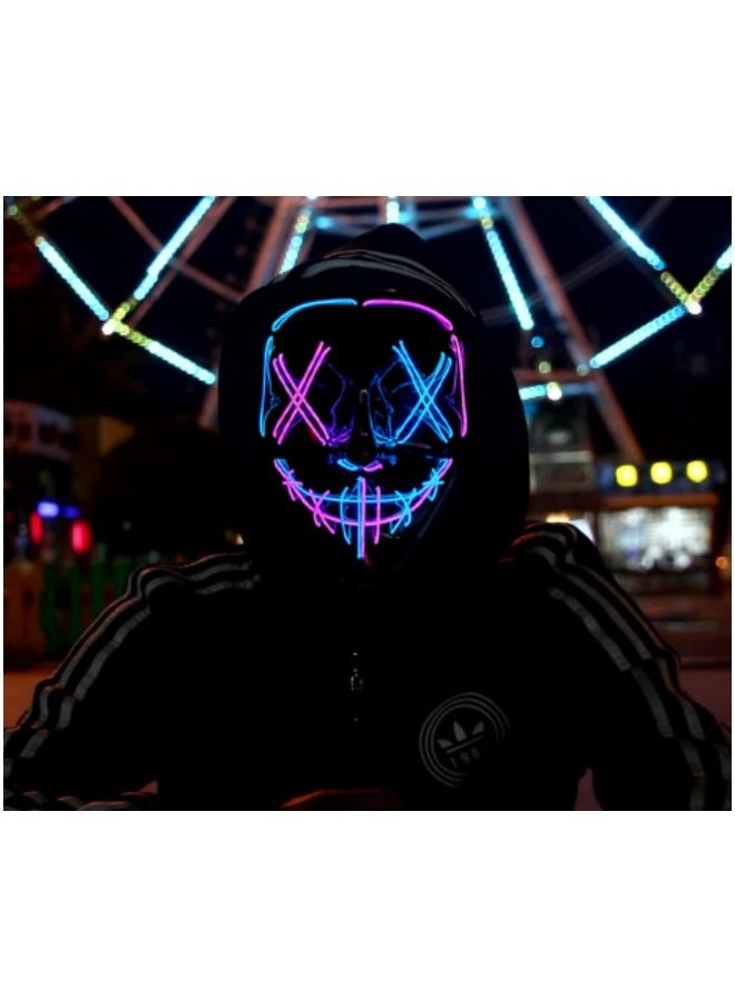 Generic - Purge Mask LED Light up Mask Cosplay LED Costume Mask - Image 1