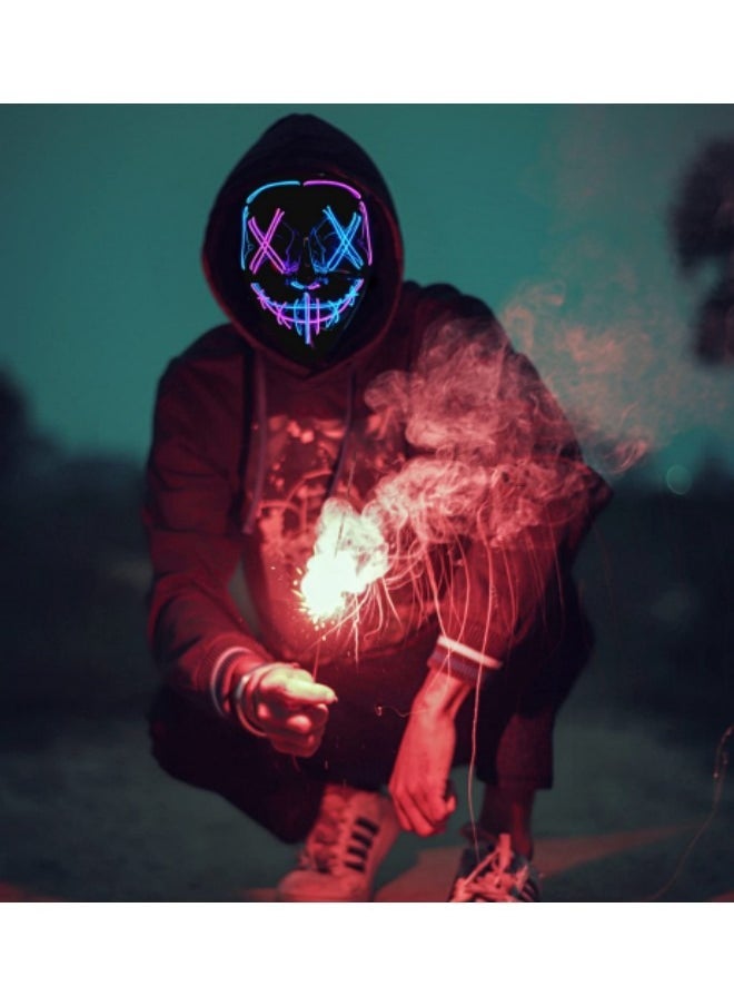 Generic - Purge Mask LED Light up Mask Cosplay LED Costume Mask - Image 1