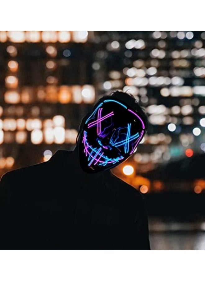 Generic - Purge Mask LED Light up Mask Cosplay LED Costume Mask - Image 1