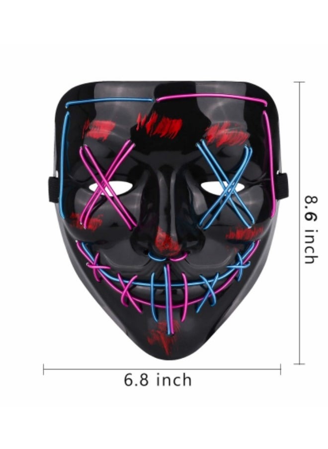 Generic - Purge Mask LED Light up Mask Cosplay LED Costume Mask - Image 1