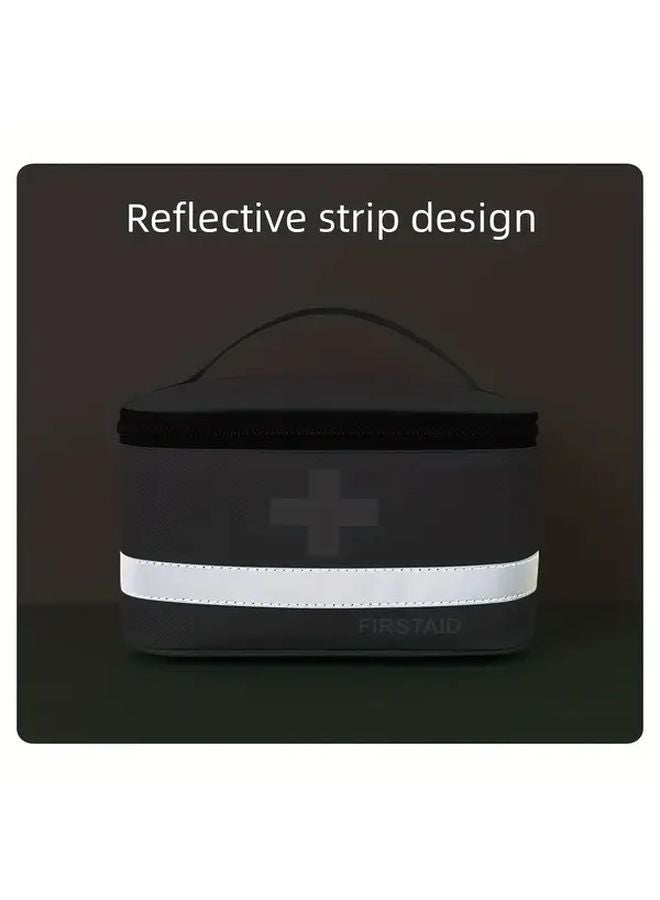 حقيبة إسعافات أولية طبية كبيرة حمراء مصنوعة من قماش متين مع مقابض محمولة للاستخدام المنزلي والهواء الطلق - Image 5