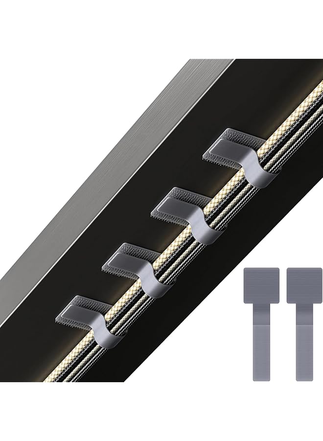 S-TOP 60 pcs Reusable Cable Ties Self Adhesive Cable Ties Adjustable Cord Organizer,Reusable Wire Organizers for Power Extension Cord,Charger cable management - Image 1