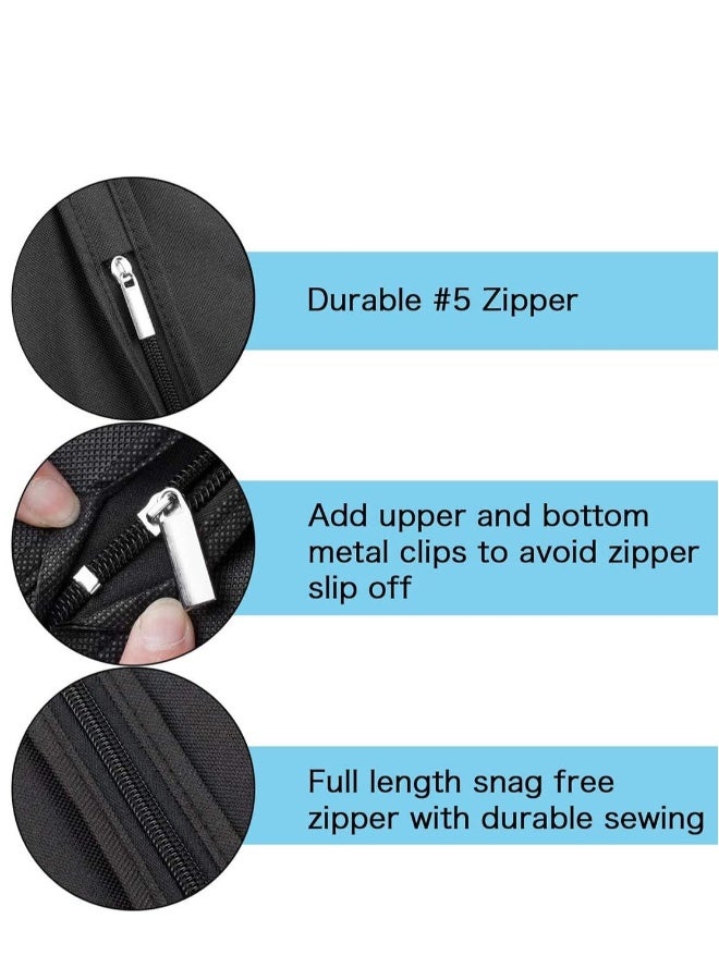 Oxford Fabric Suit Cover, with Zipper and Transparent Window, Anti-Moth Protector, for Costumes, Dresses, Coats, Storage or Travel - Image 4