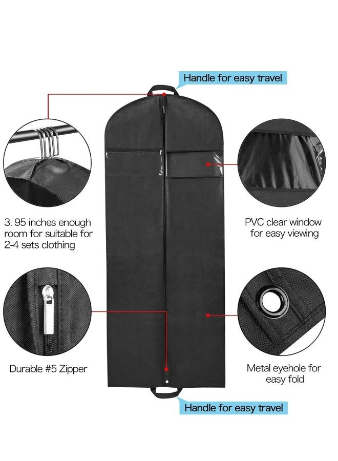 Oxford Fabric Suit Cover, with Zipper and Transparent Window, Anti-Moth Protector, for Costumes, Dresses, Coats, Storage or Travel - Image 2