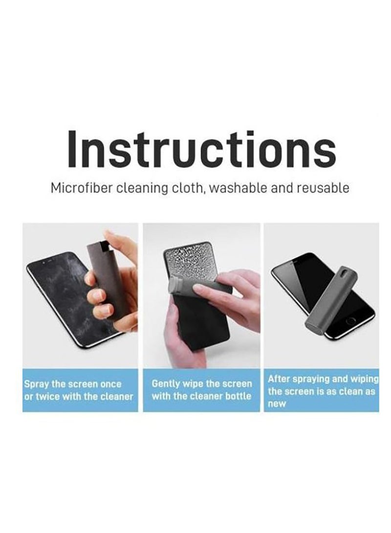 منظف ​​الشاشة ، التعقيم ، التطهير ، التطهير ، منظف الشاشة ، بخاخ آمن لجميع الهواتف ، شاشات اللاب توب والكمبيوتر اللوحي ، بخاخ وقماش من الألياف الدقيقة- احمر - Image 4