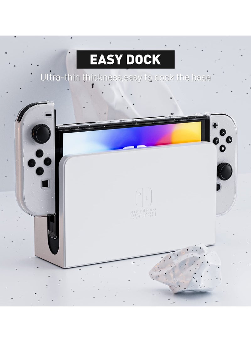 Glitter Protective Case Suitable for Nintendo Switch OLED Console PC Material Shock Resistant and Scratch Resistant with 1 Piece Screen Glass Film - Image 4
