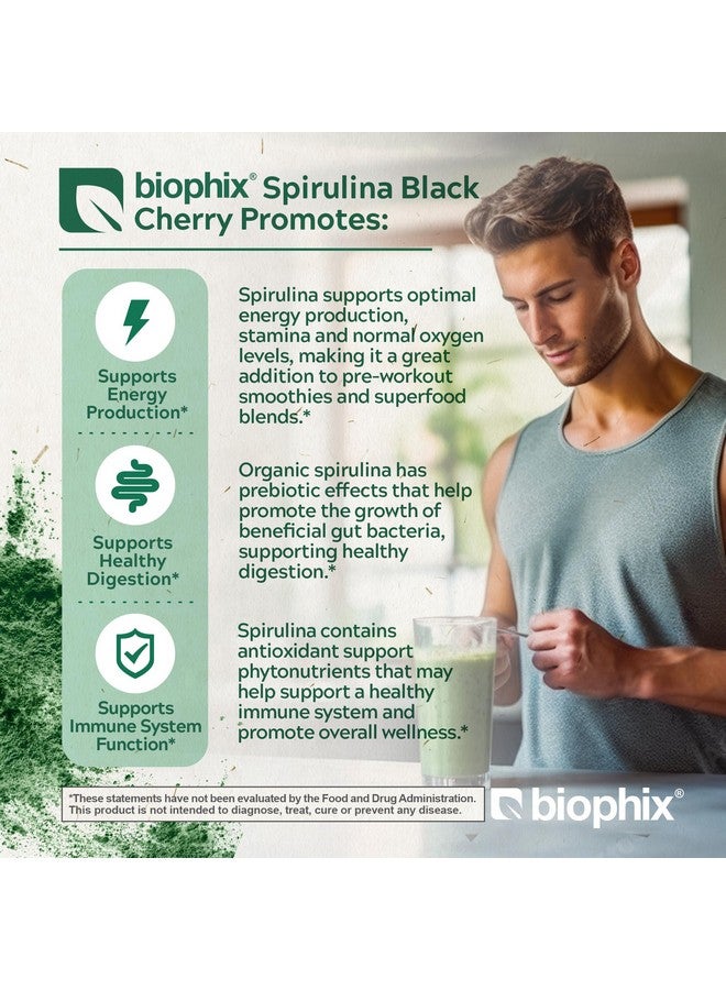 biophix Organic Spirulina Powder 2.2 lb Black Cherry Flavor - Protein-Rich Nutrient-Dense Superfood - Powerful Antioxidant - Supports Immune Health - Image 2