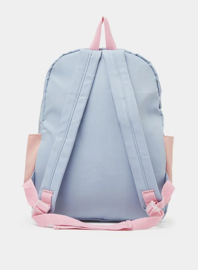 Styli Girls Color Block Backpack with Pockets